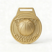 Médailles de sport en métal JINZUN en gros, médailles de championnat de basketball en alliage de zinc électroplaqué, médailles de compétition durables de qualité supérieure