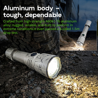 Lampe torche tactique super lumineuse d'extérieur TANK007 PT42 Plus, étanche, 2060LM, trois couleurs, lumière verte et rouge, rechargeable