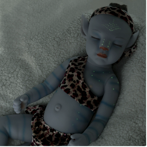 Muñeca Luminosa <span class=keywords><strong>Avatar</strong></span> <span class=keywords><strong>Reborn</strong></span>, Lavable y Realista, Hecha de Goma Suave que Cubre Todo el Cuerpo - Product Image 4
