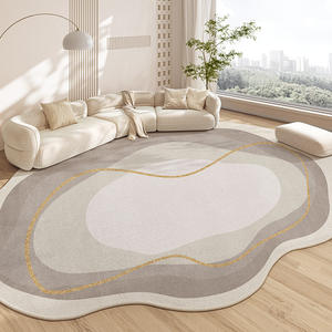 Tapis de luxe haut de gamme à motifs géométriques, simplicité moderne, pour salon, chambre à coucher, canapé, table basse, chevet, antidérapant - Product Image 3