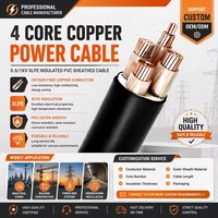 Cable de Alimentación de Cobre Puro de Alta Calidad 99.9% YJV 3+1 Núcleos 0.6/1kV con Aislamiento XLPE y Cubierta de PVC, Precio de Fábrica