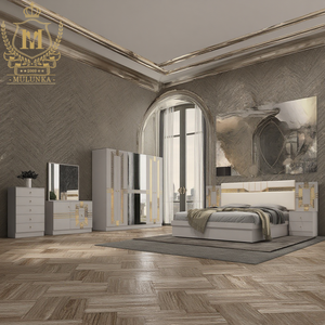 Set furnitur kamar tidur kayu MDF ramah kantong kualitas tinggi pijat meja rias tempat tidur penyimpanan ukuran penuh untuk rumah hotel vila - Product Image 2