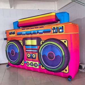 Caja de pluma inflable de radio inflable de iluminación para decoración de festivales de música - Product Image 3