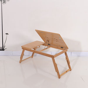 โต๊ะไม้ไผ่ปรับได้ทันสมัยทนทานพับได้เป็นมิตรกับสิ่งแวดล้อมแบบพกพาคอมพิวเตอร์แล็ปท็อปโต๊ะเล่นเกมสองชั้นการติดตั้งฟรี - Product Image 5