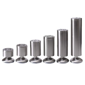 Stainless Steel Furniture <b>Legs</b> 201 Metal Cabinet <b>Table</b> <b>Legs</b> Heavy Duty <b>Adjustable</b> Minimalist Design For Cabinet Cupboard - Product Image 4