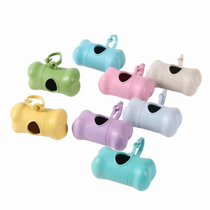 Dispensador de Bolsas para Excremento de Perro Ecológico con Forma de Hueso, de Paja de Trigo, con Logotipo Personalizado - Product Image 1