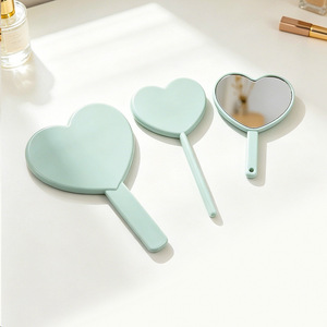 Wholesale Heart Shape Hand Cosmetic <b>Mirror</b> Custom logo Portable Handheld Makeup <b>Mirror</b> Promotional Gift GZ RTS Bulk Mixed Order - Product Image 2