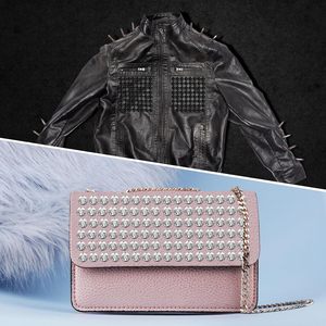 Uxcell Rivets à cône à coudre, clous à dos plat en plastique, rivets à cône, ruban de garniture punk pour la décoration DIY de vêtements, sacs et chaussures - Product Image 5