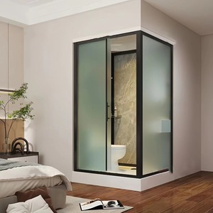 <span class=keywords><strong>Salle</strong></span> <span class=keywords><strong>de</strong></span> <span class=keywords><strong>bain</strong></span> intégrée tout-en-un avec séparation sèche et humide, idéale pour hôtel et appartement, toilettes et douche intégrées - Product Image 2