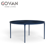 Table de jardin ronde Dunraven 365 jours pour repas au bord de la piscine, idéale pour les cours intérieures et villas en bord de mer, en bois de bouleau