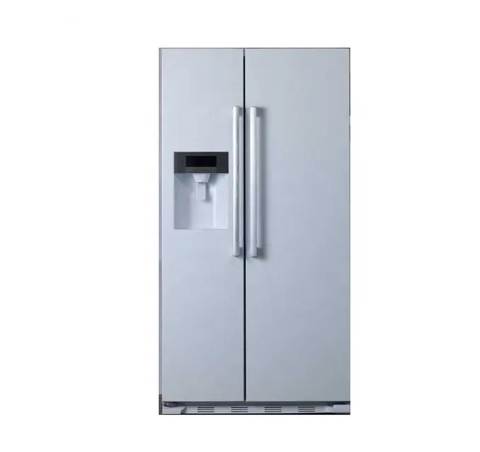 White refrigerator with water and ice dispenser