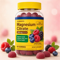 Gummies au citrate de magnésium infusées de probiotiques Custo Logo pour la santé intestinale et le soutien relaxant nocturne