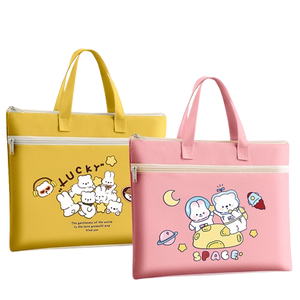 กระเป๋าใส่เอกสารลายการ์ตูนน่ารัก ผ้าอ๊อกซ์ฟอร์ด มีซิป สำหรับนักเรียน ใส่การบ้าน กระเป๋าเรียน ใส่เอกสาร A4 - Product Image 2