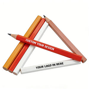 Groothandel promotie cadeau platte bouwpotlood aangepaste kleur logo timmermanspotlood voor houtbewerking zwart lood - Product Image 1