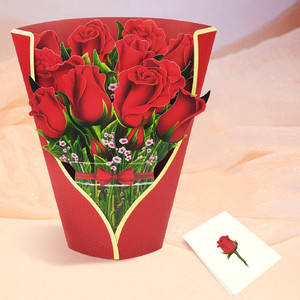 3D <span class=keywords><strong>Pop</strong></span> up Flor Tarjeta de felicitación Creativo <span class=keywords><strong>D</strong></span>ía DE LA MADRE Gracias Postal Ramo estereoscópico Tarjeta de felicitación Regalos 2017 - Product Image 3