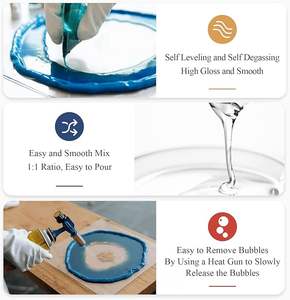 LSY 1:1 16oz, cepat menyembuhkan tahan panas untuk Casting lapisan seni DIY kerajinan perhiasan kayu meja atas pelestarian bunga - Product Image 3