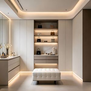 The Multi-color Vertical Customizable <strong>Wardrobe</strong> Is Equipped <strong>with</strong> LED Open Storage <strong>Shelves</strong> <strong>and</strong> Large Capacity <strong>Drawers</strong> - Product Image 2