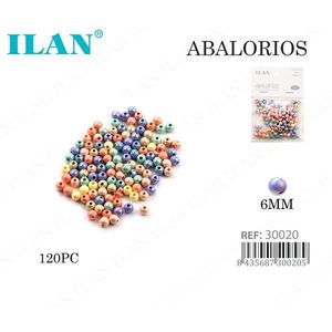 ILAN Abalorios 6mm colori misti 120 pezzi per la creazione di gioielli - Product Image 1