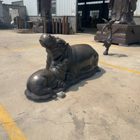 Vente en gros de sculptures de hippopotames en cuivre massif anti-corrosion pour villas côtières et jardins