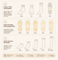 Chaussettes de yoga et de Pilates pour femmes avec logo personnalisé, antidérapantes, confortables, respirantes, chaussettes de sport avec grip