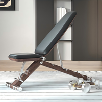 Banc de musculation PROIRON Elite réglable en acier inoxydable et noyer pour entraînement complet du corps, pliable