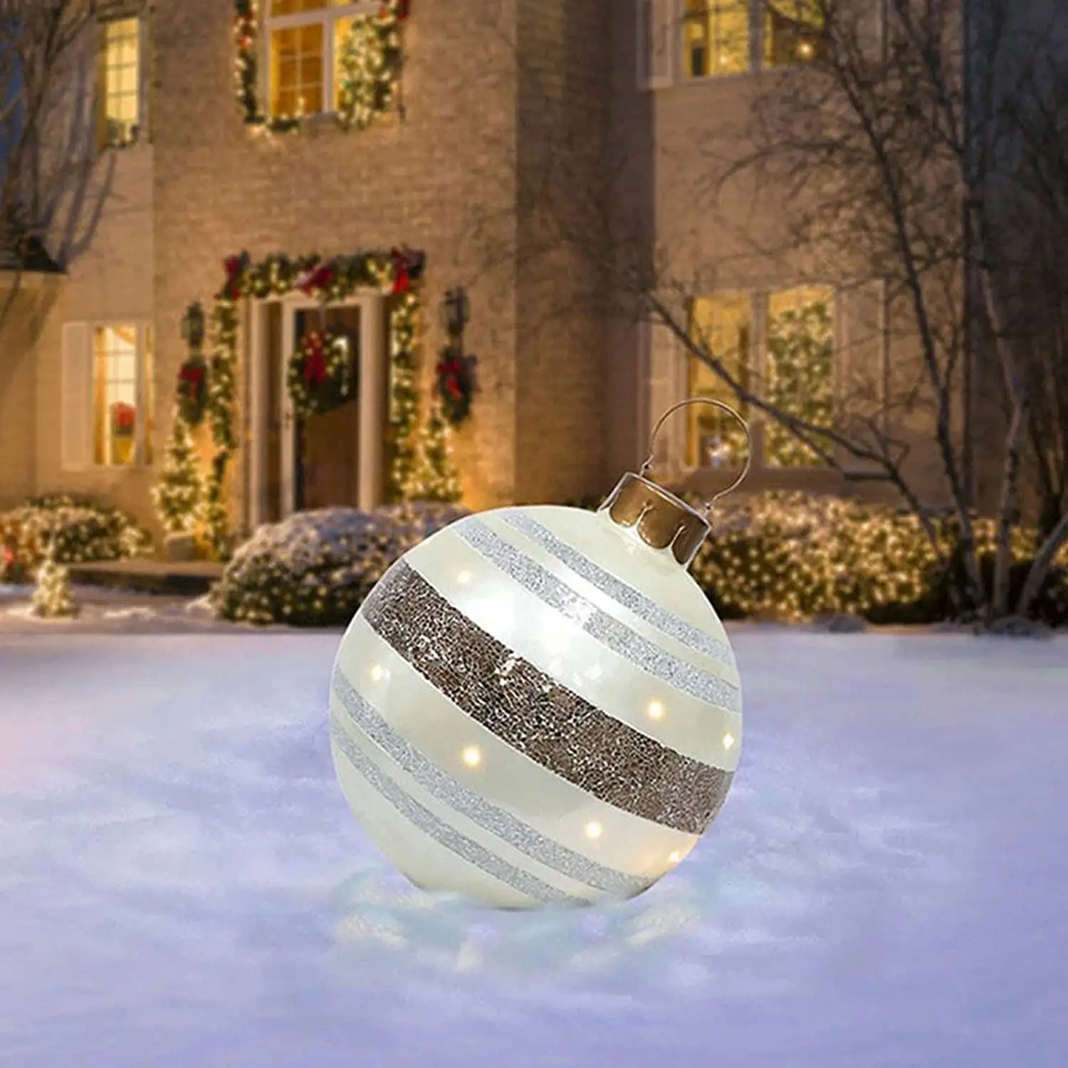 Рождественские украшения, 23,6 дюймов, Рождественские шары, наружная атмосфера, ПВХ надувные игрушки для дома, Рождественский праздничный подарок, мяч на Рождество