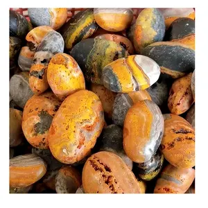 Bán Buôn Đá Quý Tự Nhiên Crystals Bumblebees Jasper Tumbled Đá Cho Chữa Bệnh Và Trang Trí