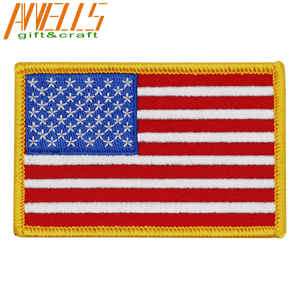 National Flag America Emblem Iron Patch Embroidery patches Backpack Country USA Flag Embroidered Patch