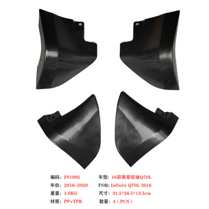 แผ่นกันโคลนล้อรถยนต์ อินฟินิตี้ Q50L Q70L ปี 2015-2024 สีดำ ทำจากพลาสติก - Product Image 4