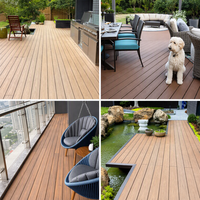 Planche de terrasse extérieure en composite WPC creux anti-UV et imperméable, en bois-plastique, pour jardin et terrasse