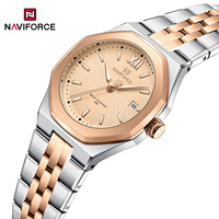NAVIFORCE Nouvelle montre 5078 pour femme, étanche, lumineuse, bracelet en acier inoxydable, montre à quartz pour femmes, montre féminine Reloj
