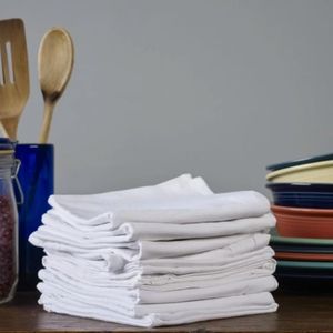 Paño de Cocina Blanco Liso al por Mayor, Paño de Cocina de Algodón Orgánico, Paño para Harina, Más Vendido al por Mayor - Product Image 1