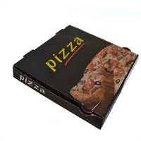 Boîtes à pizza en carton ondulé 5 plis imprimées, fabriquées en Chine, en matériaux recyclés, avec fentes, 3 mm, pelliculage mat et gaufrage