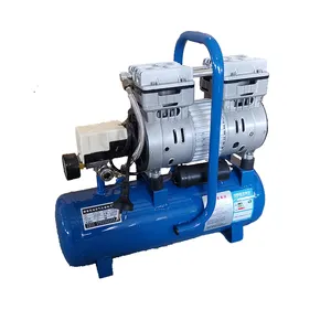 High quality Portable oil free low noise air compressor 15L horizontal pressure switch with solenoid valve