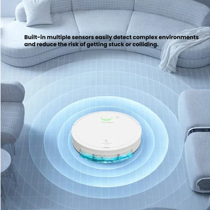 روبوت تنظيف ذكي مضاد للسقوط وكشف الاصطدام، يمسح وينظف شعر الحيوانات الأليفة والأرضيات الصلبة، مع خاصية العودة التلقائية للشحن - Product Image 2