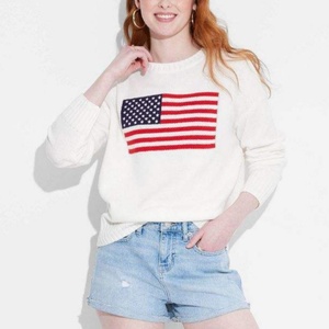 <span class=keywords><strong>Pull</strong></span> en maille pour <span class=keywords><strong>femme</strong></span> avec logo personnalisé OEM, 100% coton, <span class=keywords><strong>drapeau</strong></span> américain, tricot jacquard, motif tricoté, <span class=keywords><strong>pull</strong></span> d'hiver pour <span class=keywords><strong>femme</strong></span> - Product Image 5