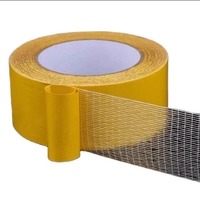 Caoutchouc synthétique Acrylique Adhésif Double Face Maille Fibre De Verre Filament Bande pour Plancher En Plastique Articles Textiles