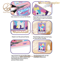 Kit de broderie pour enfants Montessori unisexe pour broderie point de croix aiguille crochet laine peinture licorne art fait