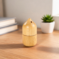 Bouteilles d'huiles essentielles et de parfums avec bouchons en bois de couleur uniques – Idéales pour la maison, le bureau et les voyages – Flacons roll-on en verre