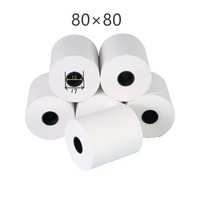 Kertas Thermal Gulungan Besar Grosir Pabrik Bebas BPA 48/55/65/70/80 GSM Kertas Kasir 80x80mm Lapisan Tunggal Kualitas Tinggi