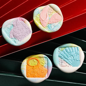 Sello de cera de cobre de estilo chino tradicional, diseño redondo en relieve de Pipa para cartas, diario, regalo de Año Nuevo Chino - Product Image 2