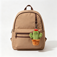 Porte-clés en peluche cactus de haute qualité, rembourrage en coton PP écologique, fabricant de porte-clés en peluche végétal doux et personnalisé