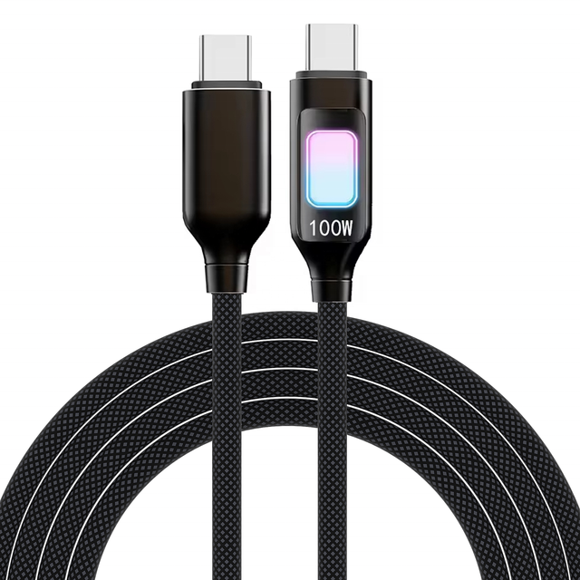 Wholesale 60W 100W LED PD Fast Charging Zinc Alloy C-L USB Cable C C Charging for iPhone 15 Pro Max/16/17 Printer Computer