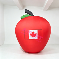 Statue publicitaire gonflable Pomme Verte pour la décoration d'événements en centre commercial, Ballon gonflable vert personnalisé pour idées de fêtes