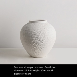 Vaso <span class=keywords><strong>con</strong></span> Motivo in Pietra Stile Wabi Sabi, Aspetto Raffinato, per Composizioni Floreali in Soggiorno, Decorazioni per Hotel - Product Image 2