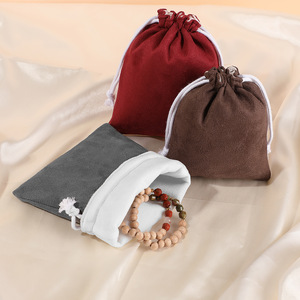 LINNA Custom <b>Textile</b> <b>Packaging</b> Wholesale OEM/ODM Velvet Bags Custom Velvet Drawstring Bags Storage Dust-proof Gift Jewelry Bag - Product Image 5
