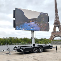 Écrans d'affichage publicitaires portables d'extérieur, panneaux LED solaires à message variable, remorque VMS