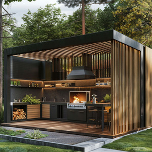 Thiết kế hiện đại nhôm <span class=keywords><strong>gazebo</strong></span> Pavilion với thép mạ kẽm mái ngoài trời Vườn Patio nơi trú ẩn cho khu dân cư thương mại - Product Image 1