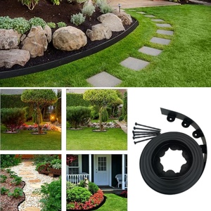 Landscape <strong>Edging</strong> Kit No-Dig Garden <strong>Edging</strong> Border <strong>Lawn</strong> Flower Gardens <strong>Rubber</strong> Landscaping <strong>Edging</strong> for Yard <strong>Edging</strong> Borders Black - Product Image 6