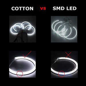 4pcs LED <span class=keywords><strong>Angel</strong></span> <span class=keywords><strong>Eyes</strong></span> Halo Cotton Light pour E46 E39 E38 <span class=keywords><strong>E36</strong></span> SMD Error Free LED SMD <span class=keywords><strong>Angel</strong></span> <span class=keywords><strong>Eyes</strong></span> Headlight Rings - Product Image 5